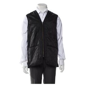 Barbour Polarquilt Waistcoat Zip In Liner Black Quilted Fleece Vest MLI0002  M